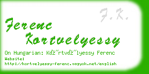 ferenc kortvelyessy business card